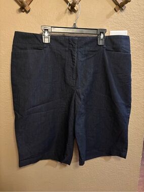Talbots Classic dark jean Bermuda Shorts